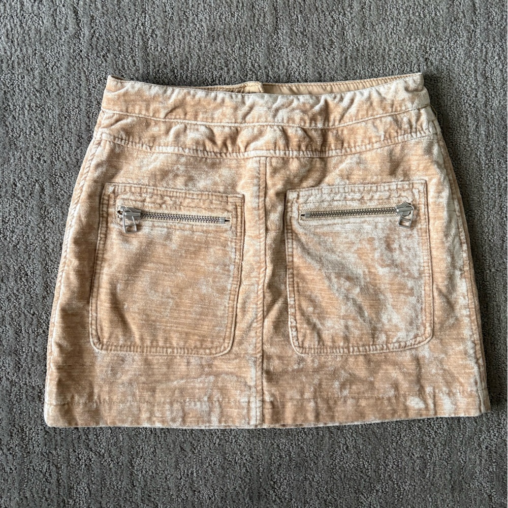 Free People velvet miniskirt